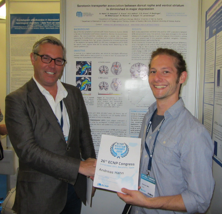 Hahn Andreas receiving his Poster award